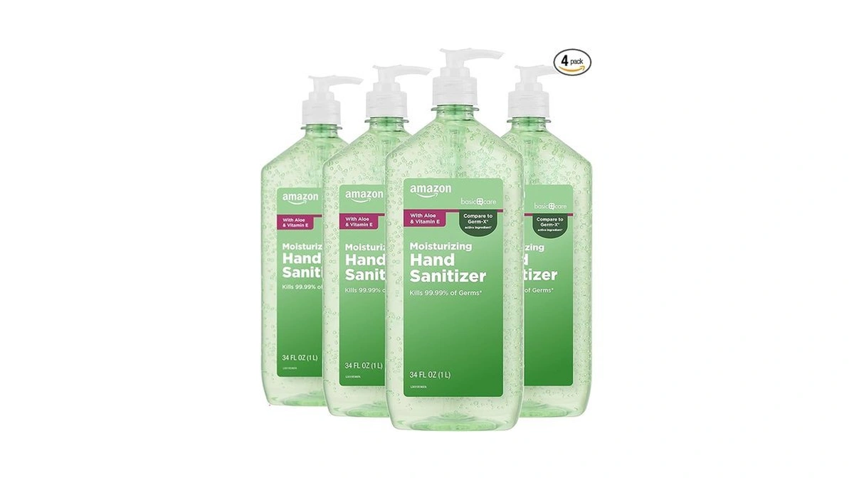 Amazon Basic Care Aloe Vera Hand Sanitizer With Vitamin E,