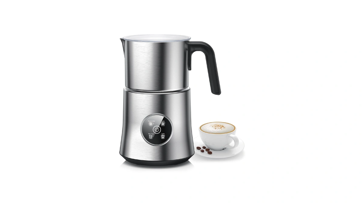 Milk Frother And Steamer, Large Capacity & Detachable Electric Milk