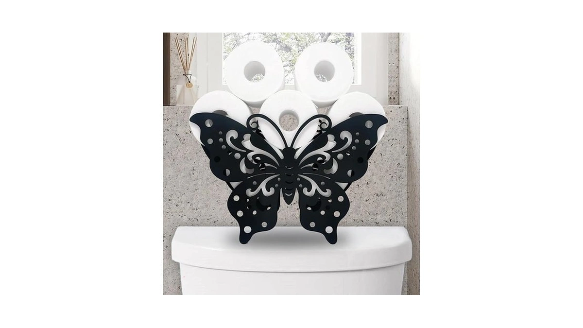 Butterfly Animal Paper Holders,black Metal Toilet Tissue Holder,decorative Metal Paper