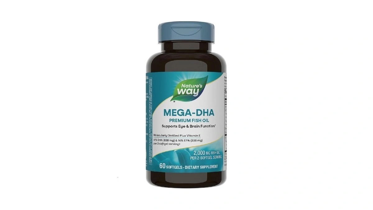 Nature's Way Mega-dha Premium Fish Oil, Supports Eye And Brain