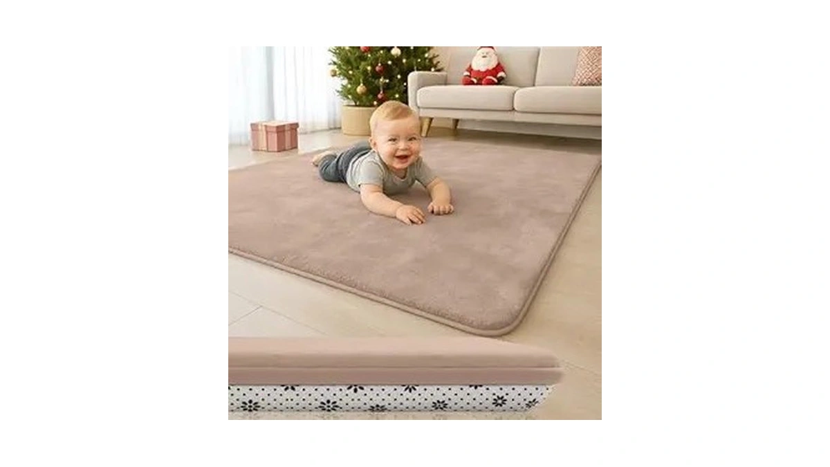 Lansber Flat Floor Play Mat, 59 X 39 Inch Washable