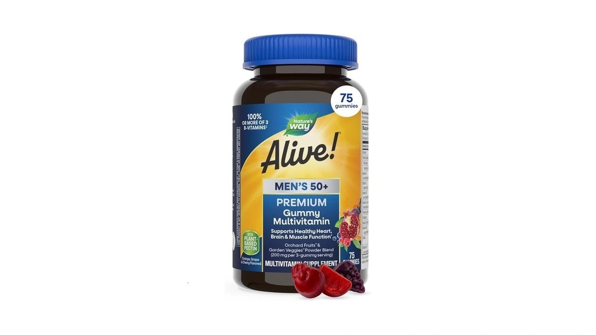 Nature's Way Alive! Men’s 50 Plus Premium Gummy Multivitamin, Supports