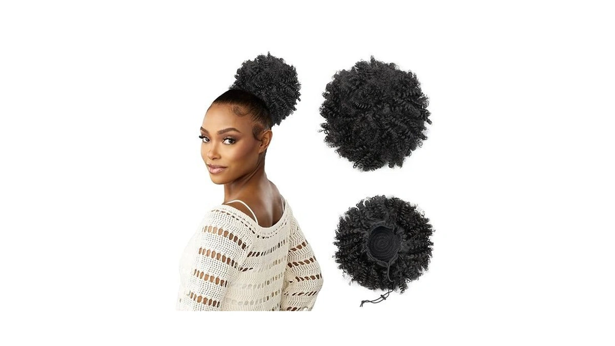 Eonluxe 10 Inch Drawstring Ponytail Afro Puff Extension For Black