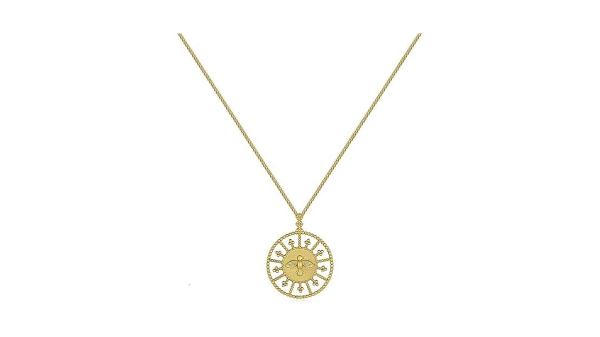 Rhinelife - 18k Gold Plated Pendant Necklace For Women, Pearl