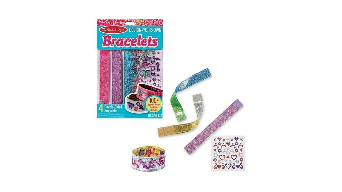 Melissa & Doug Design-your-own Bracelets With 100+ Sparkle Gem &