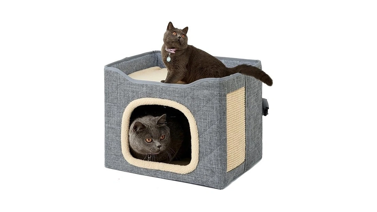 Cat Houses For Indoor Cat, Large 2-sided Reversible Cushion Cat