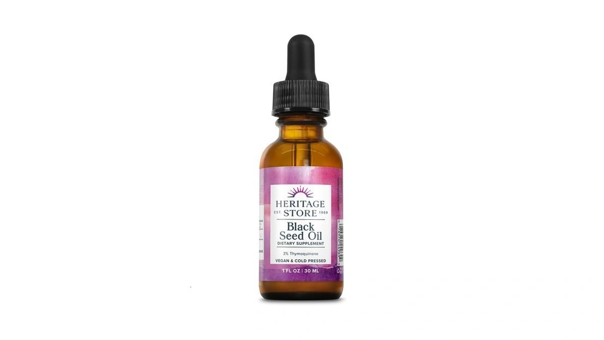 Heritage Store Black Seed Oil W/ 3% Thymoquinone, Omega 6
