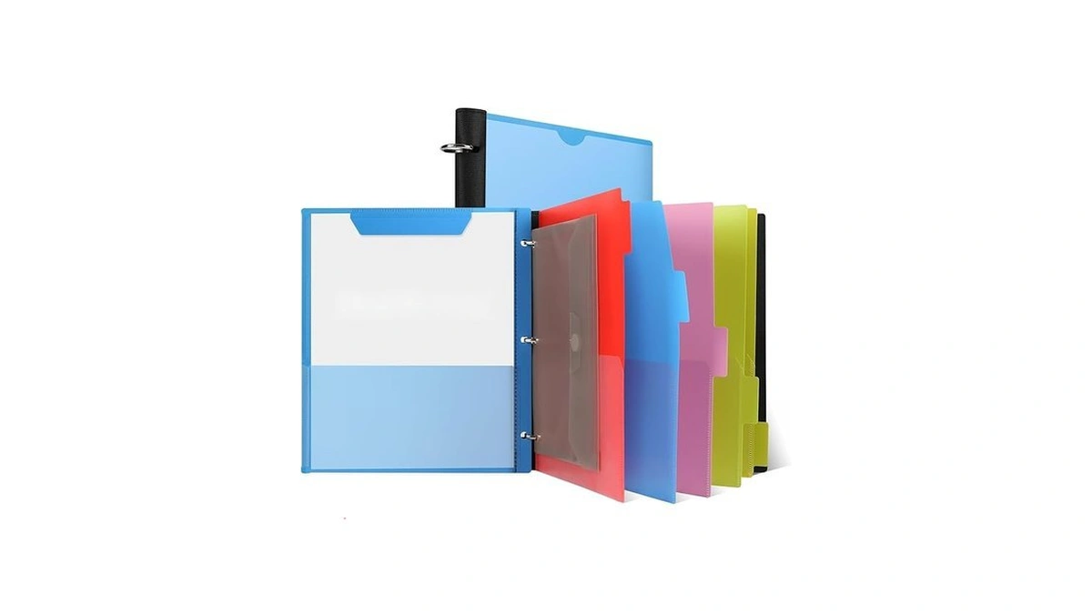 360° Pivotable Project Organizer Folder, 3 Ring Binder 1 Inch,