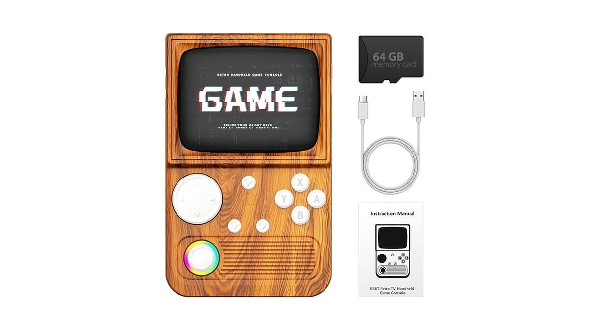 R36t Retro Handheld Game Console, 3.5 Inch Video Game Console