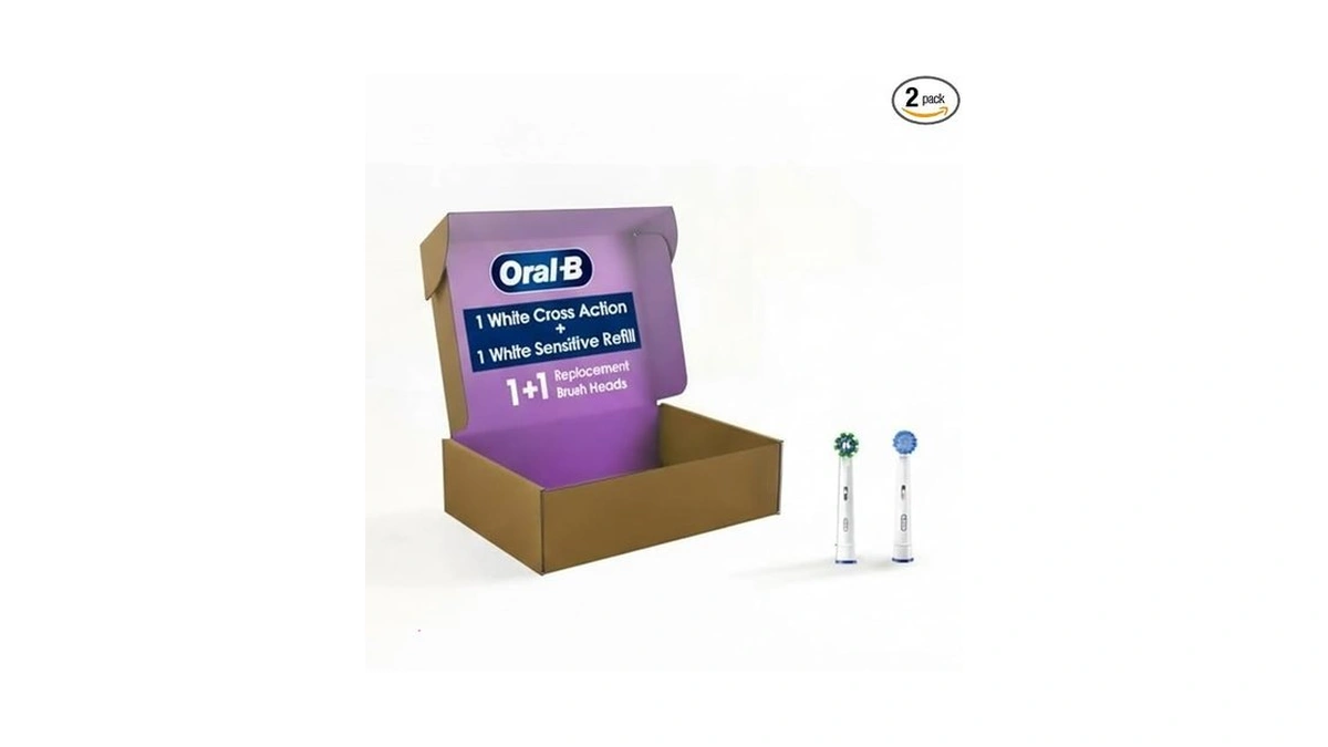 Oral-b Electric Toothbrush Replacement Brush Heads, Crossaction, White, 1 Count