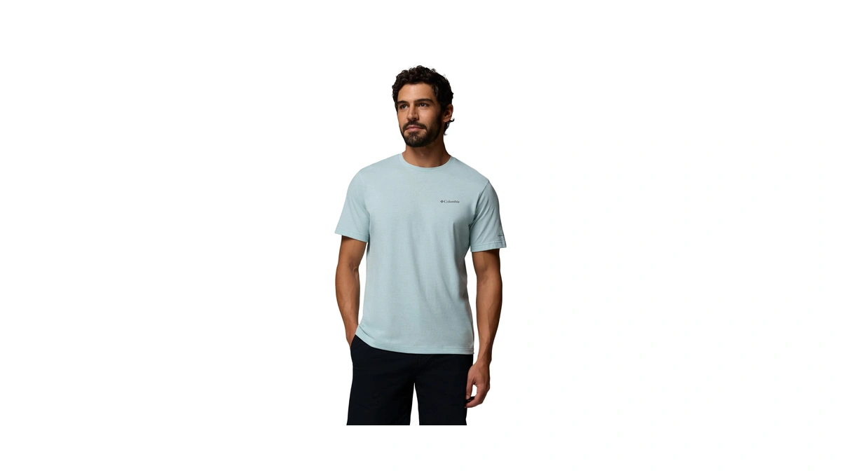 Columbia Men's Thistletown Hills Short Sleeve T-shirt, Crushed Blue/heather, Small