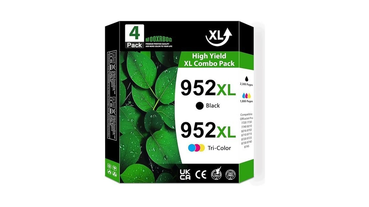 Mooxrbog 952xl Ink Cartridges High Yield (4-pack, Black/cyan/magenta/yellow) Replacement For
