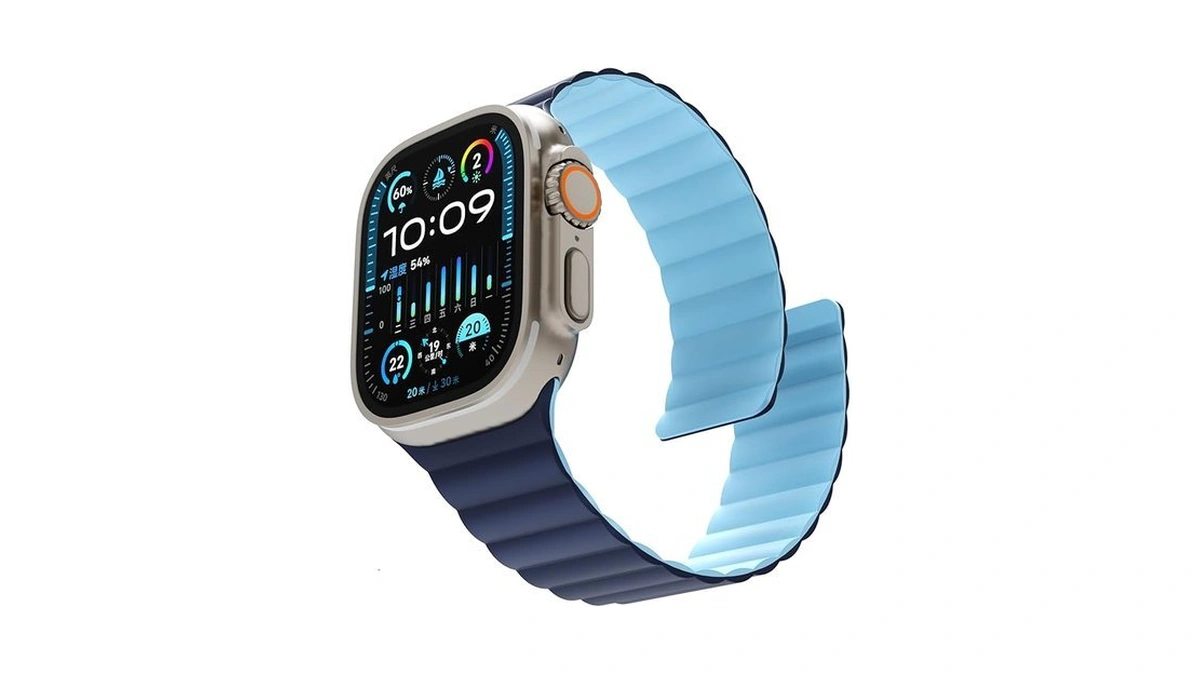 Singear Wide Magnetic Silicone Band Compatible With Apple Watch 49