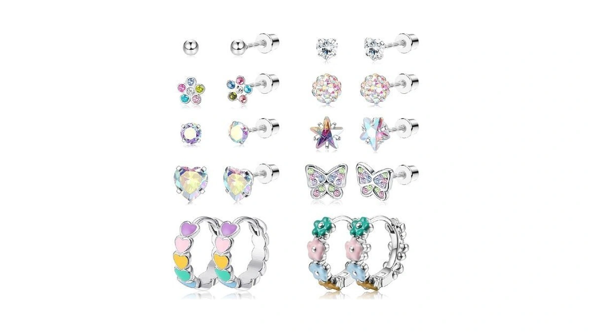 Sailimue Hypoallergenic Earrings For Girls Women Surgical Steel Cute Baby