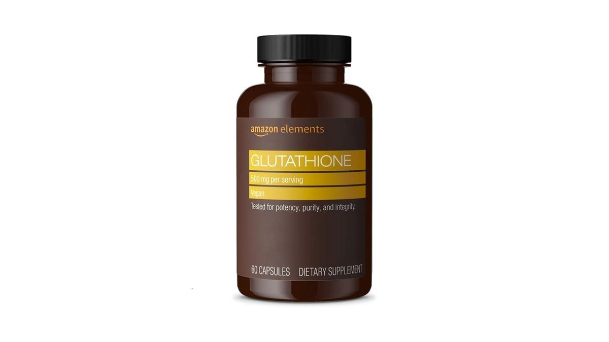 Amazon Elements Glutathione, Vegan, 500mg Per Serving, 60 Capsules