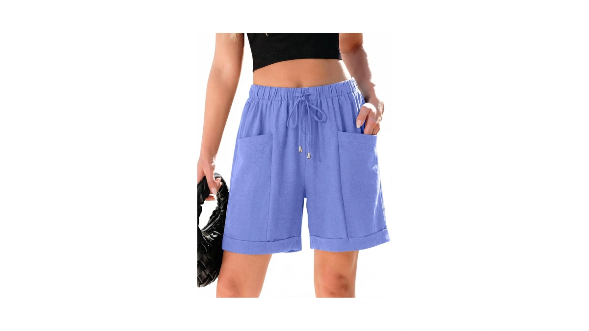 Shewin Womens Shorts Lightweight Bermuda Shorts For Women Casual Drawstring