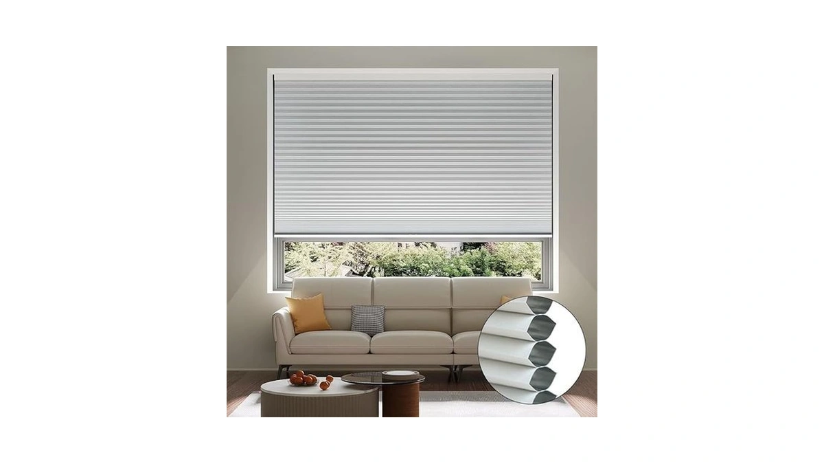 Uilvffo Cordless Cellular Shades Blackout Honeycomb Blinds For Indoor Windows,