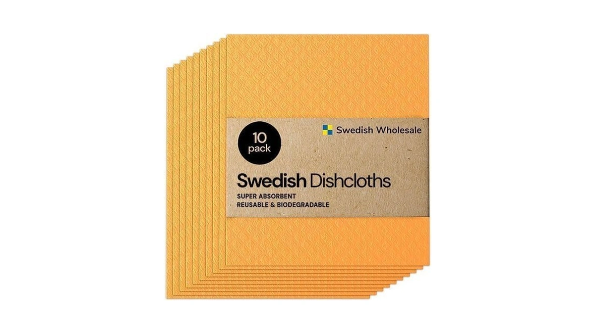 Swedish Wholesale Dishcloths Reusable 8" X 7" Sponge Cloths, Bulk