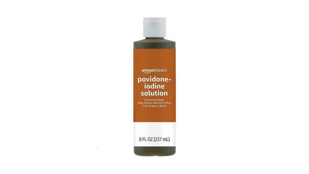 Amazon Basics First Aid Antiseptic, 10% Povidone Iodine Solution For