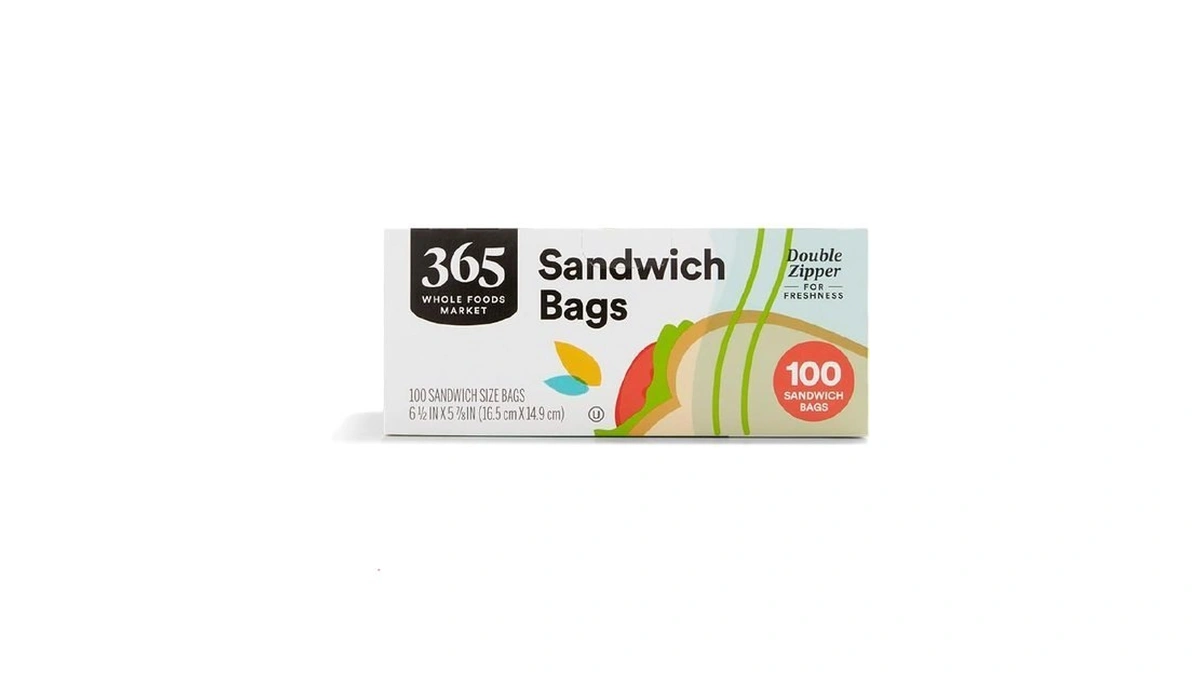 365 By Whole Foods Market, Sandwich Size Storage Bags, Double