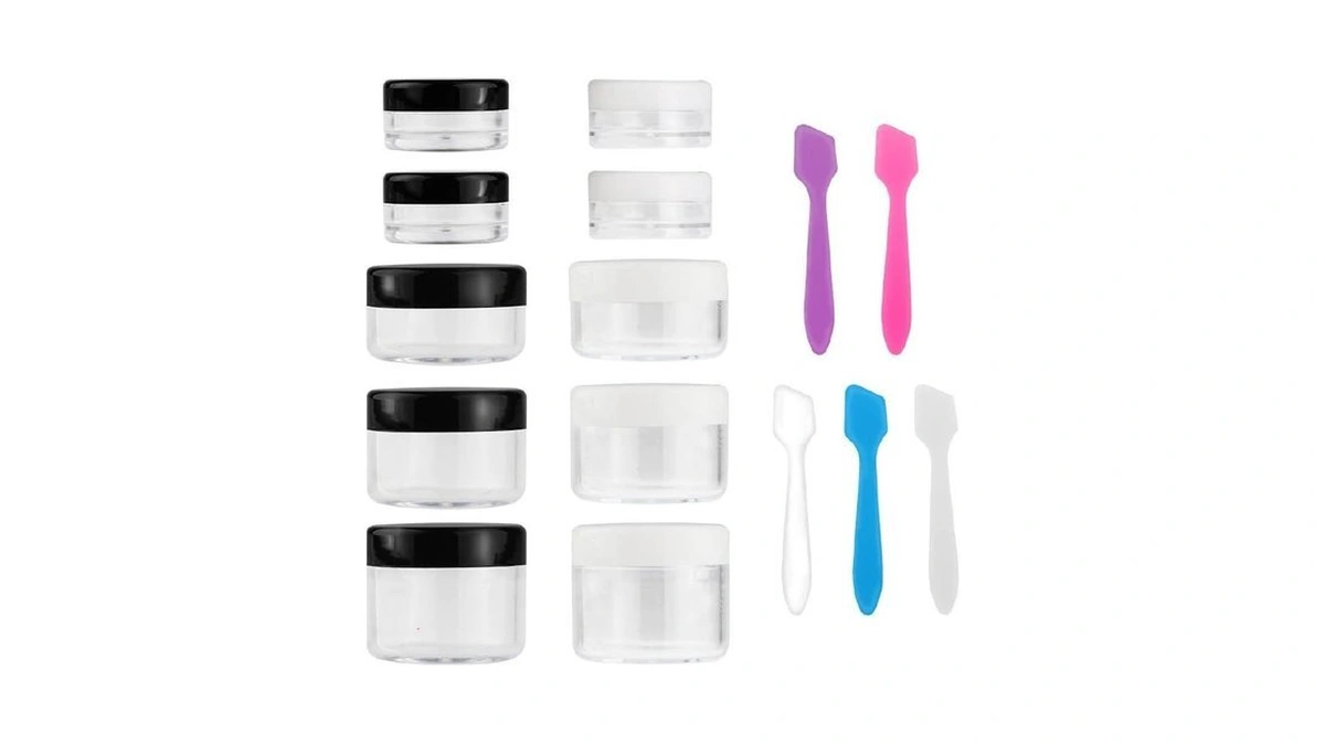 Accmor 10 Pieces Makeup Travel Containers With Lids 0.11/0.18/0.35/0.53/0.7 Oz