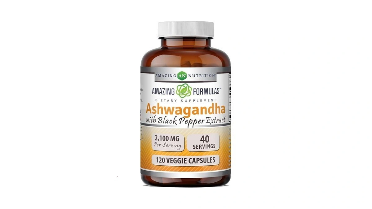 Amazing Formulas Ashwagandha Root With Black Pepper Extract Supplement |