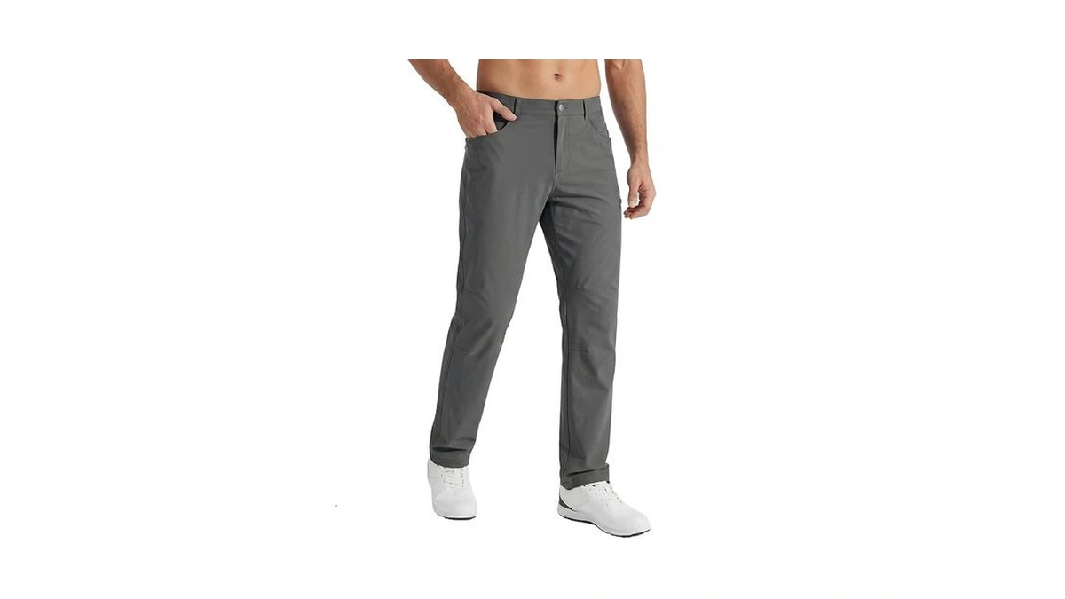Incerun Mens Golf Pants Lightweight Quick Dry With Anti-slip Waist