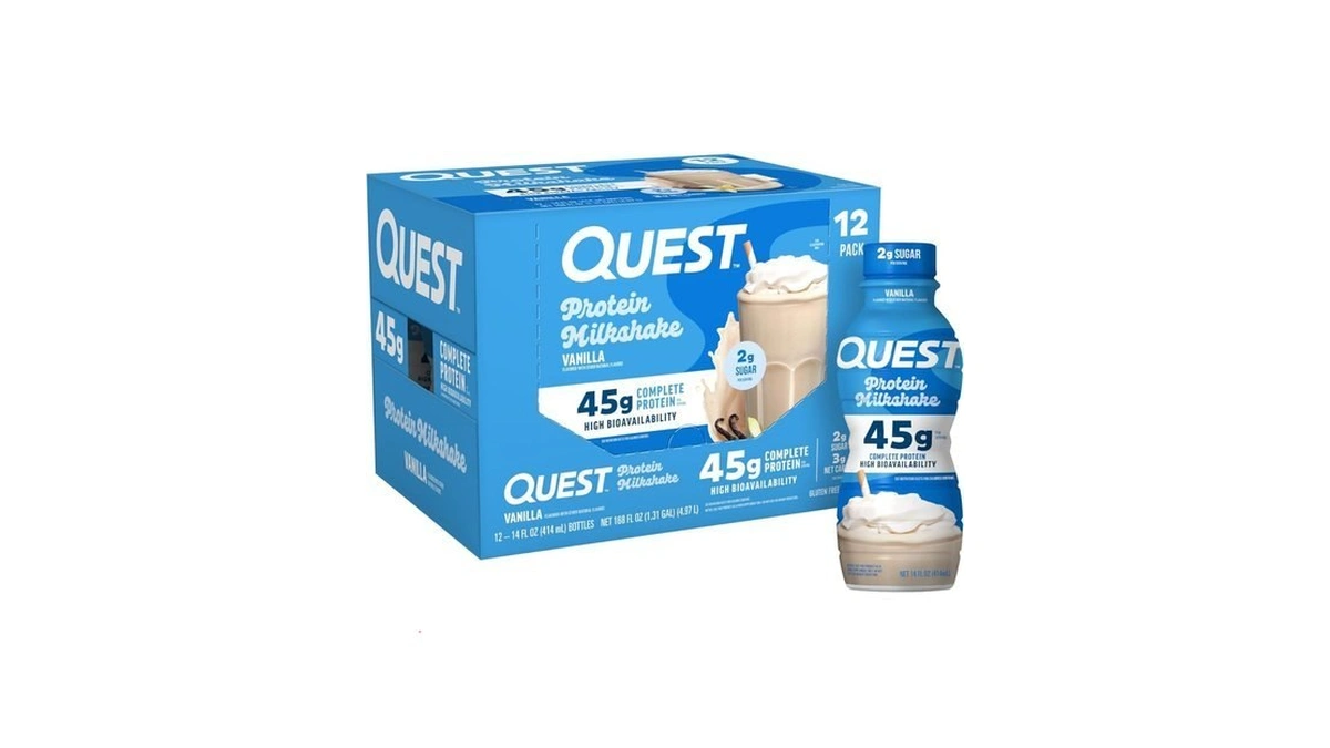 Quest Nutrition Vanilla Protein Shake, 45g Protein, 2g Sugar, 3g