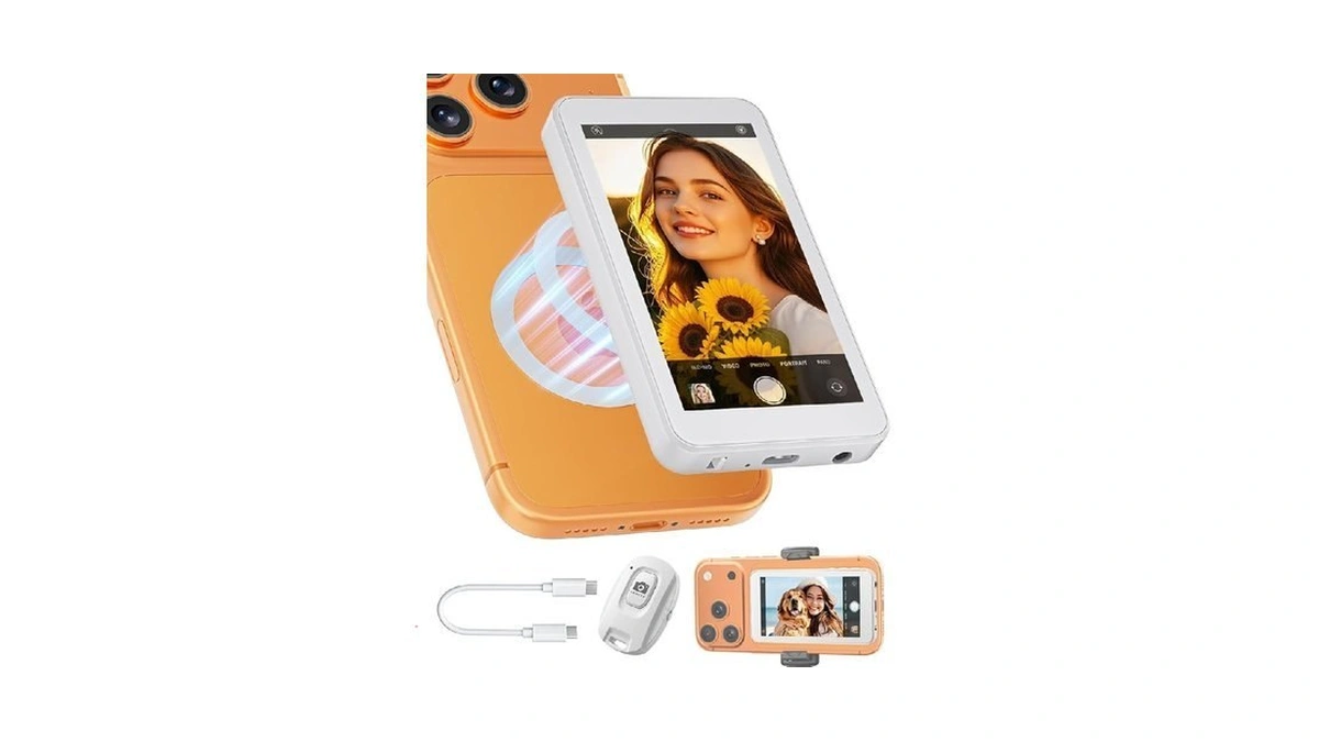 Selfie Monitor Screen For Iphone & Android, Magnetic Back Camera