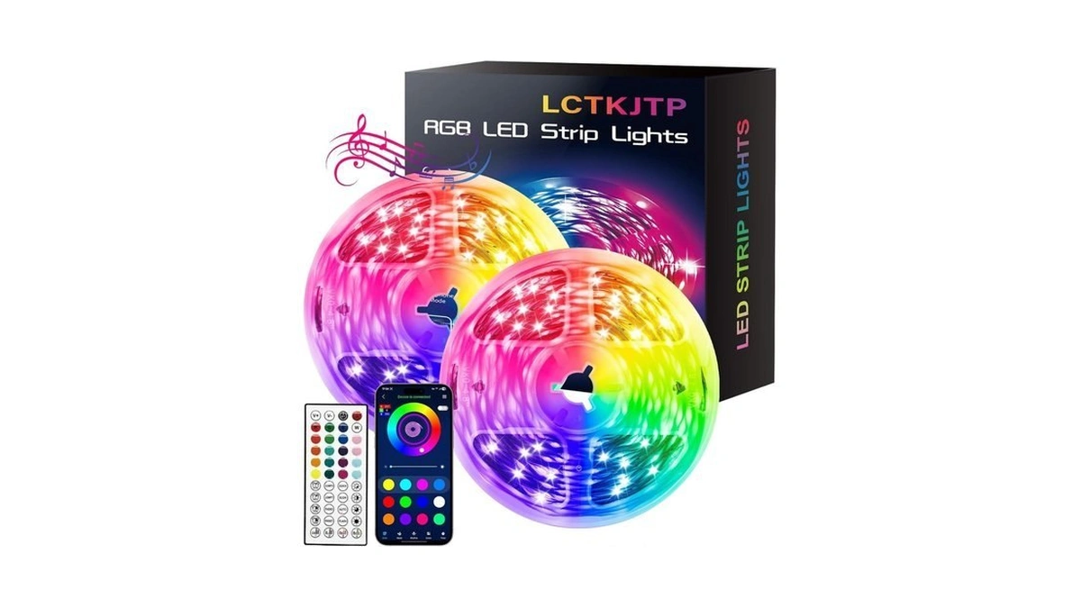 Lctkjtp Led Strip Lights,rgb Music Sync Color Changing Led Lights