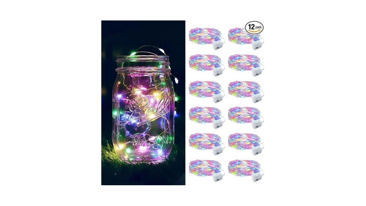 Zgwj 12 Pack Fairy Lights Battery Operated, 7ft 20 Mini
