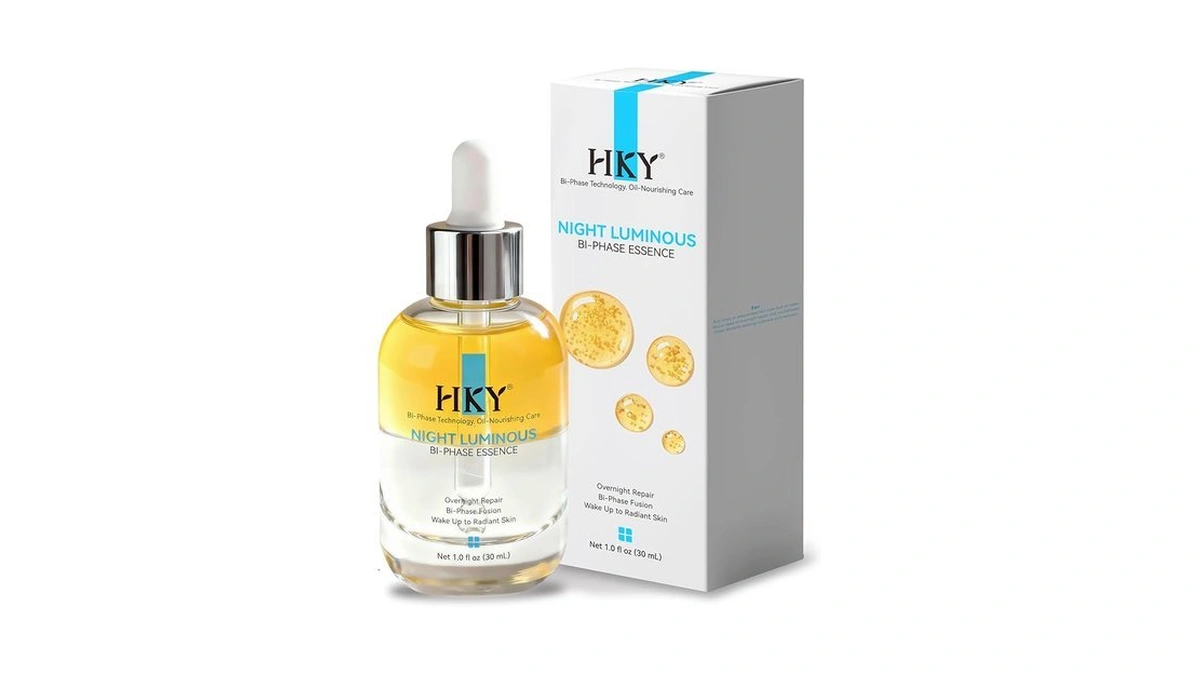 Hky Night Luminous Bi-phase Essence - Probiotic Face Serum With