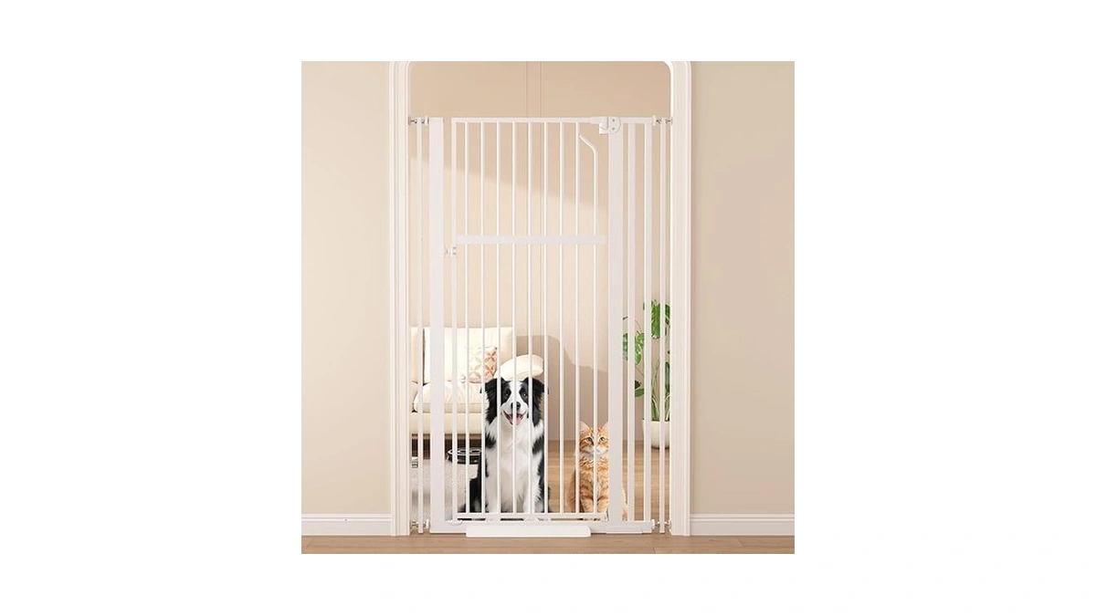 Extra Tall Cat Gate, 55.1" Heavy Duty Pet Gate For