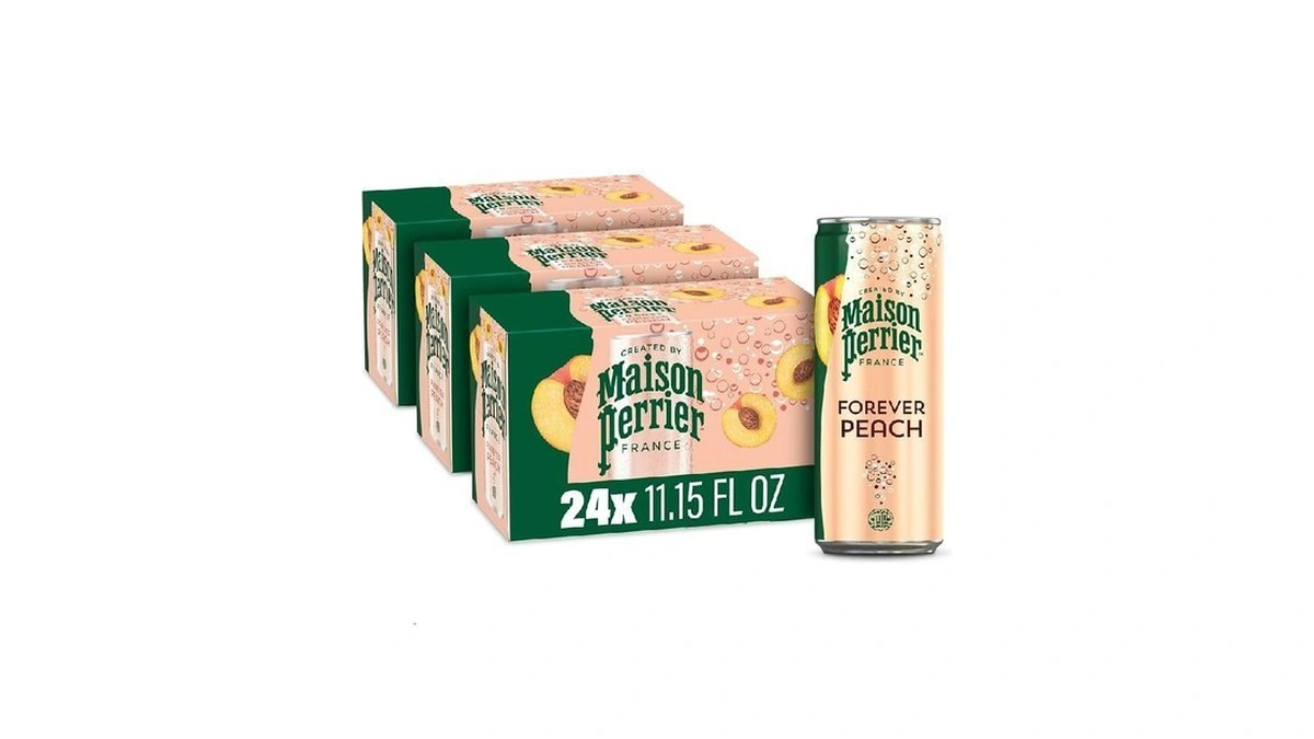 Maison Perrier Forever Peach Flavored Sparkling Water, 11.15 Fl Oz