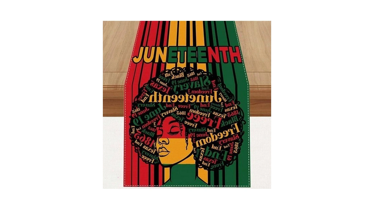 Red Yellow And Green Juneteenth Table Runner Pan African American