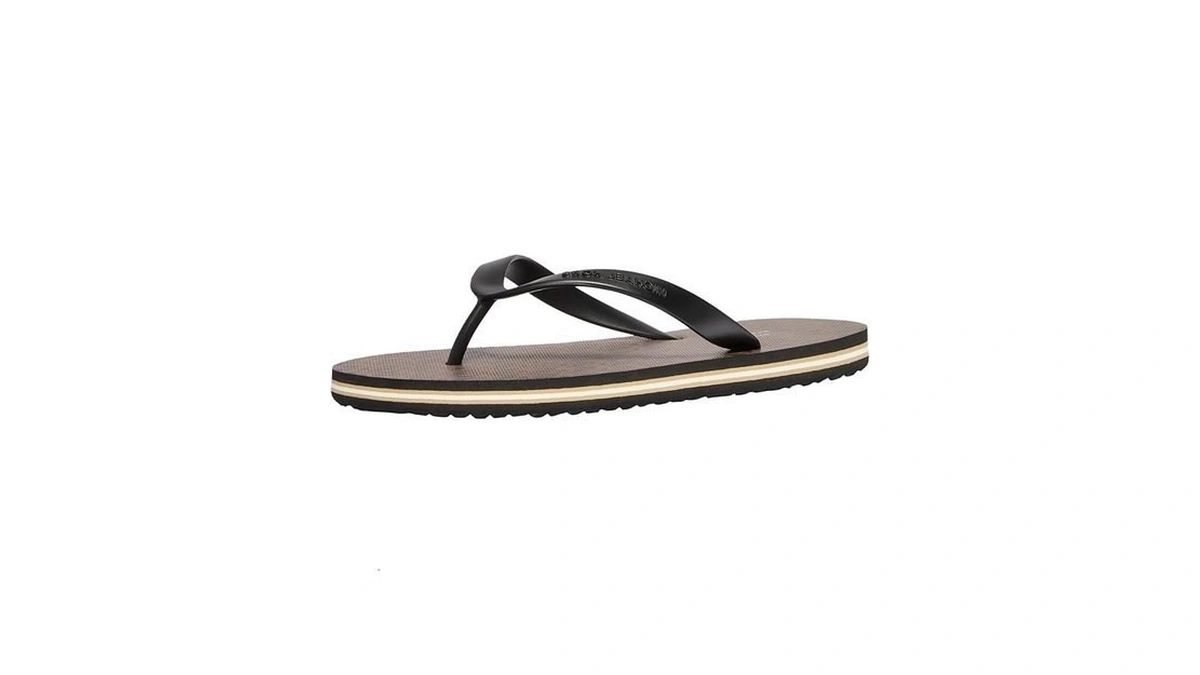 Michael Kors Women's Travis Flip Flop, Brown/black, 11