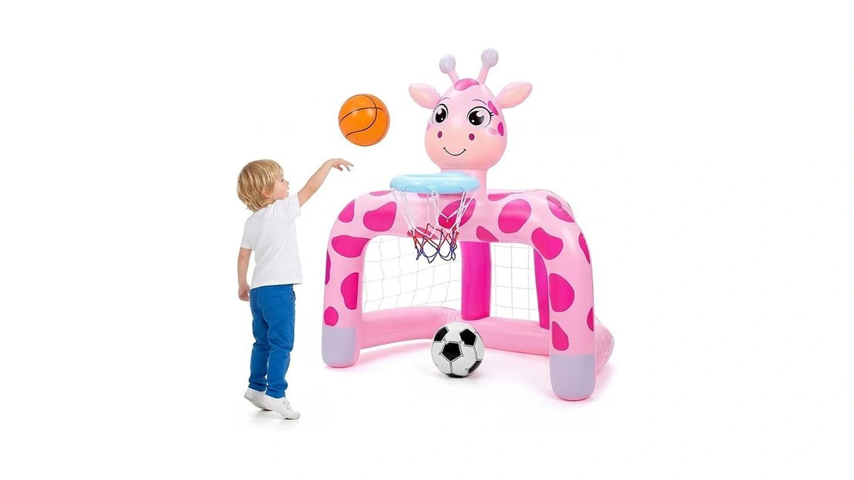Soulchen 1 Set 2 In 1 Inflatable Toddler Basketball Hoop