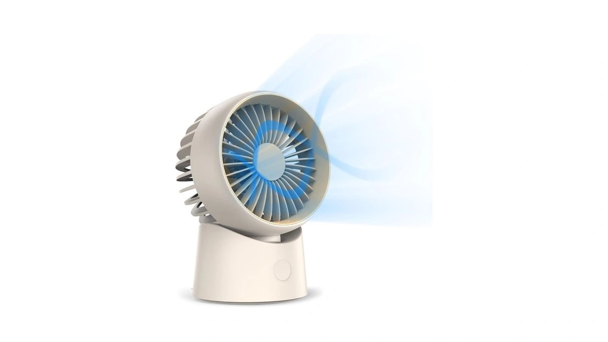 Minthouz Desktop Circulating Fan, Small Portable Compact Usb-c Rechargeable Battery