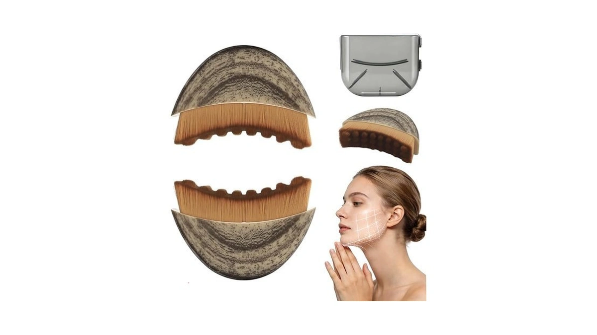 Lymphatic Contour Face Brush 2 Pack, Lymphatic Face Brush, Ergonomic