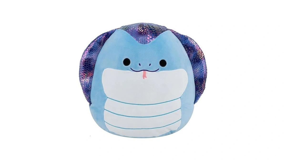 Squishmallows Original 14in Suzmac The Blue Cobra With Iridescent Scale