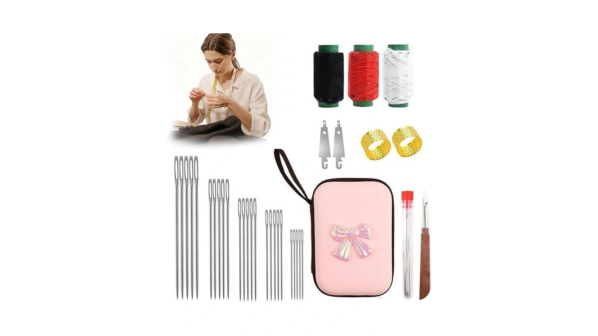 Steel Sewing Needles Kit, Big Eye Steel Sewing Needles Kit