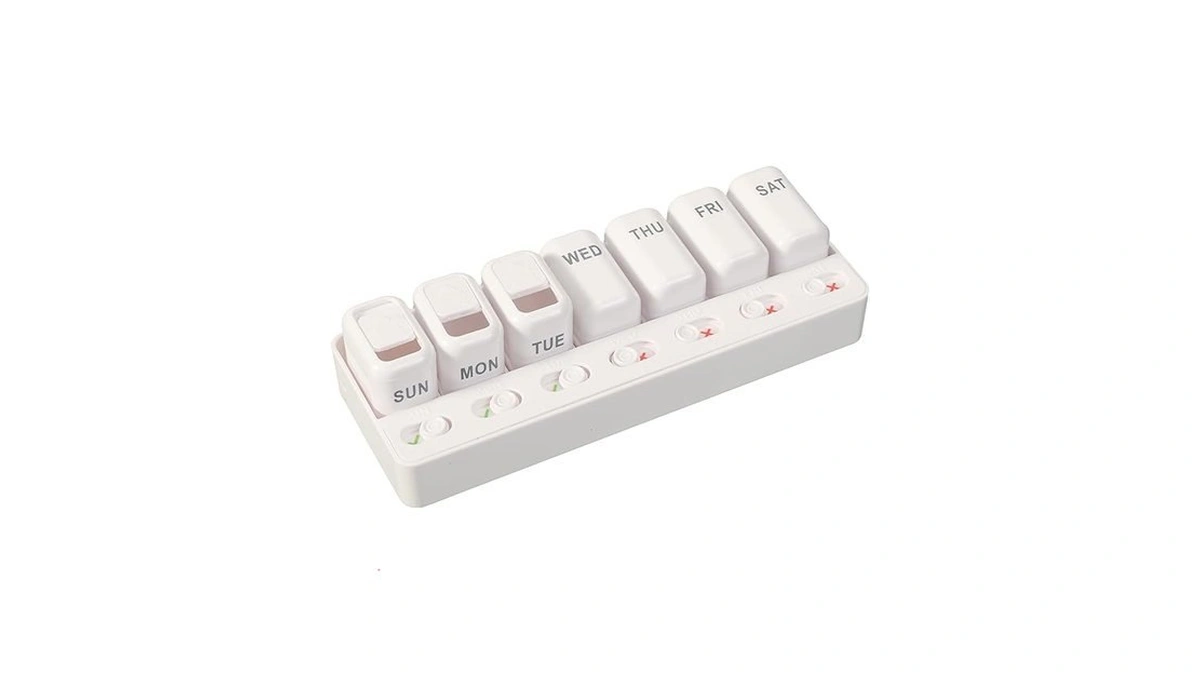Weekly Pill Organizer With Taken/untaken Tracker – Never Forget Or