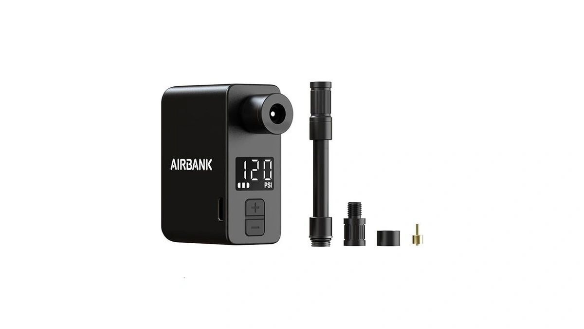 Airbank Mini Bike Pump With Gauge Pocket Pro, Max 120psi