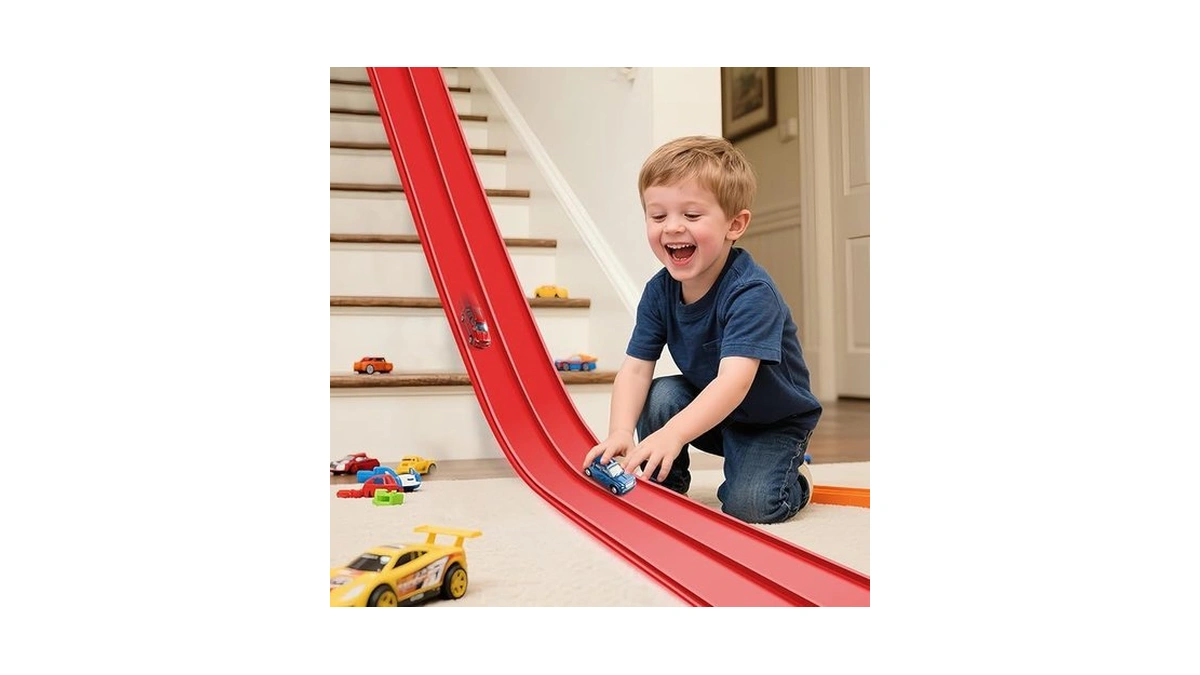 Upgrade Flexible Race Track For Kids 3+, Flexible Car Track