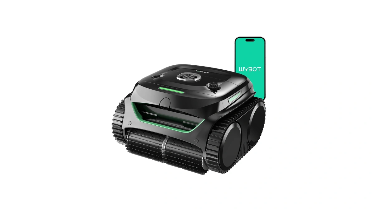 Wybot C2 Cordless Robotic Pool Cleaner, Dual Filtrations, Wall Climbing