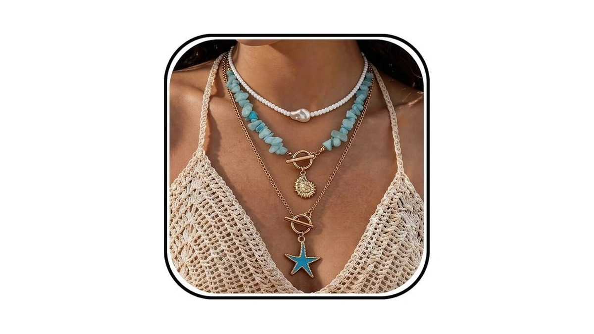 Your Always Charm Beach Jewelry For Women Shell Necklace Gold