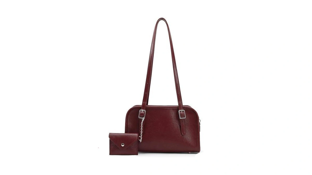 Goinsound Swing Zip Shoulder Bag Small Red Purses For Women