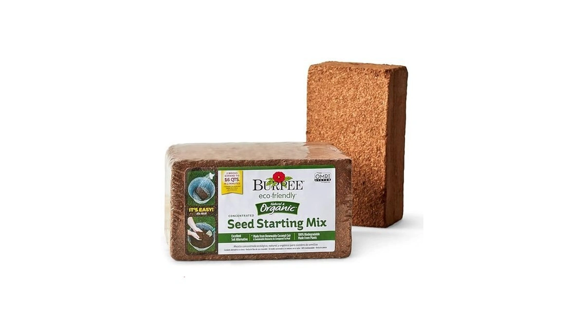 Burpee Organic Coconut Coir Concentrated Seed Starting Mix, 16 Quart