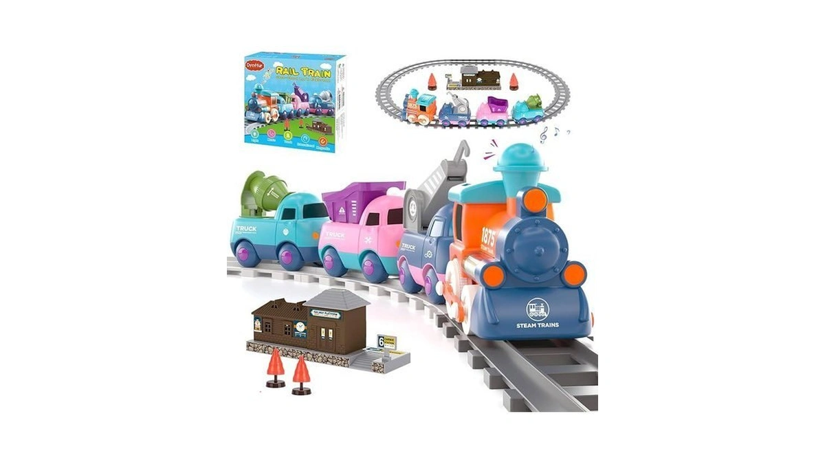 Dynffur Electric Train Set For Toddler Toy 3 4 5