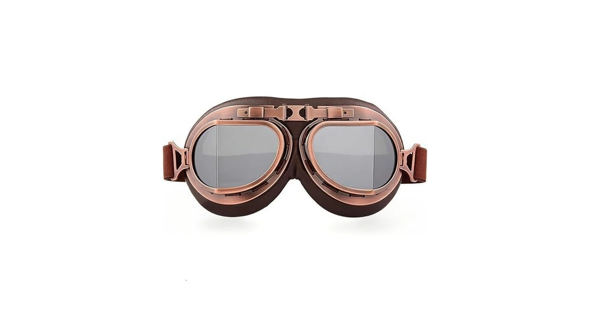 Rainnevicate Motorcycle Googles,vintage Pilot Style Motorcycle Riding Goggles Steampunk Goggle